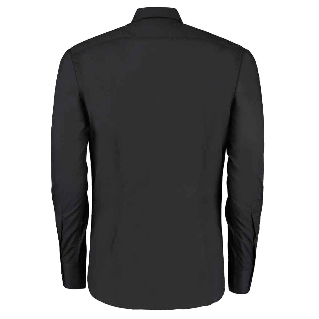 Black - Back - Kustom Kit Mens Formal Shirt