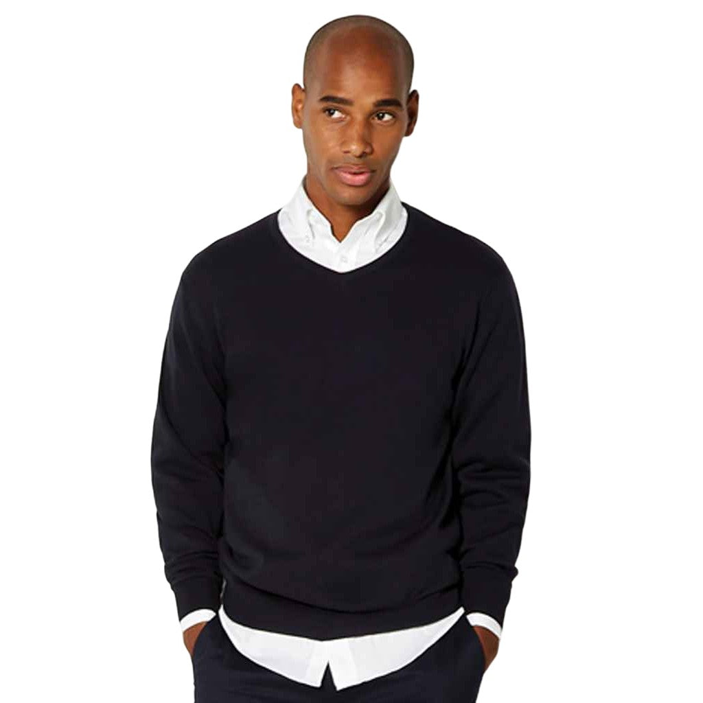 Navy - Side - Kustom Kit Mens Arundel Sweatshirt