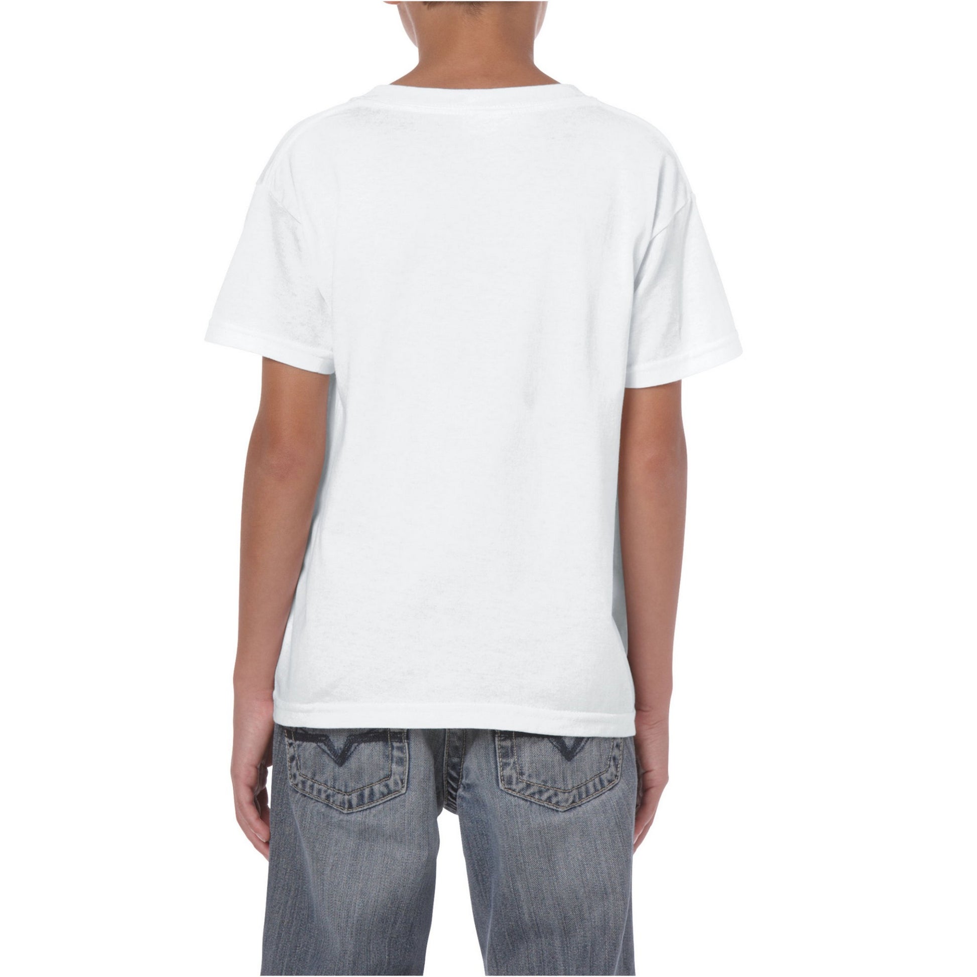 White - Pack Shot - Gildan Childrens-Kids Cotton Heavy T-Shirt