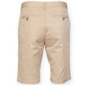 Stone - Back - Front Row Mens Chino Stretch Shorts