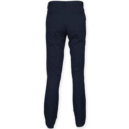 Navy - Back - Front Row Mens Stretch Chinos