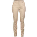 Stone - Front - Front Row Womens-Ladies Stretch Chinos