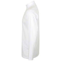 White - Side - Henbury Mens Roll Neck Long-Sleeved Top