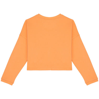 Apricot - Back - Native Spirit Womens-Ladies Oversized Crop Sweatshirt