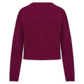Cherry Purple - Back - Native Spirit Womens-Ladies Oversized Crop Sweatshirt