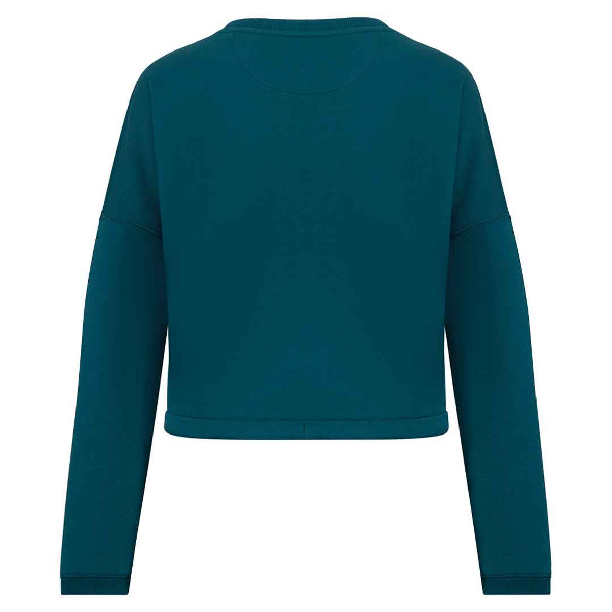 Peacock Green - Back - Native Spirit Womens-Ladies Oversized Crop Sweatshirt