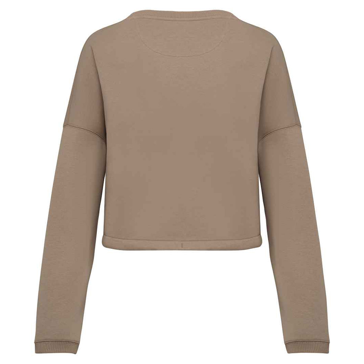 Wet Sand - Back - Native Spirit Womens-Ladies Oversized Crop Sweatshirt