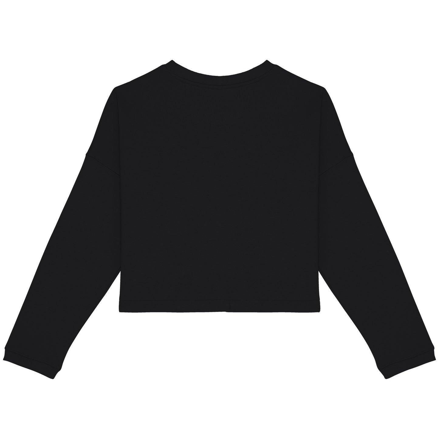 Black - Back - Native Spirit Womens-Ladies Oversized Crop Sweatshirt