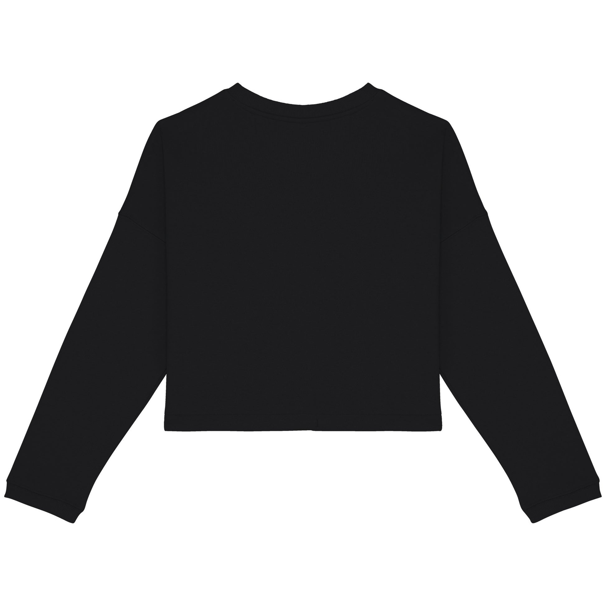 Black - Back - Native Spirit Womens-Ladies Oversized Crop Sweatshirt