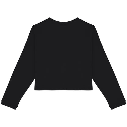 Black - Back - Native Spirit Womens-Ladies Oversized Crop Sweatshirt