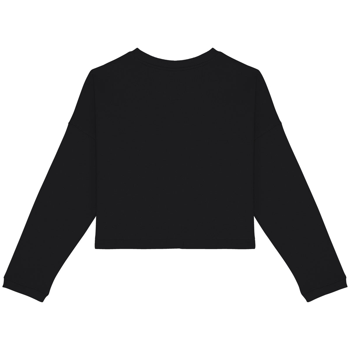 Black - Back - Native Spirit Womens-Ladies Oversized Crop Sweatshirt