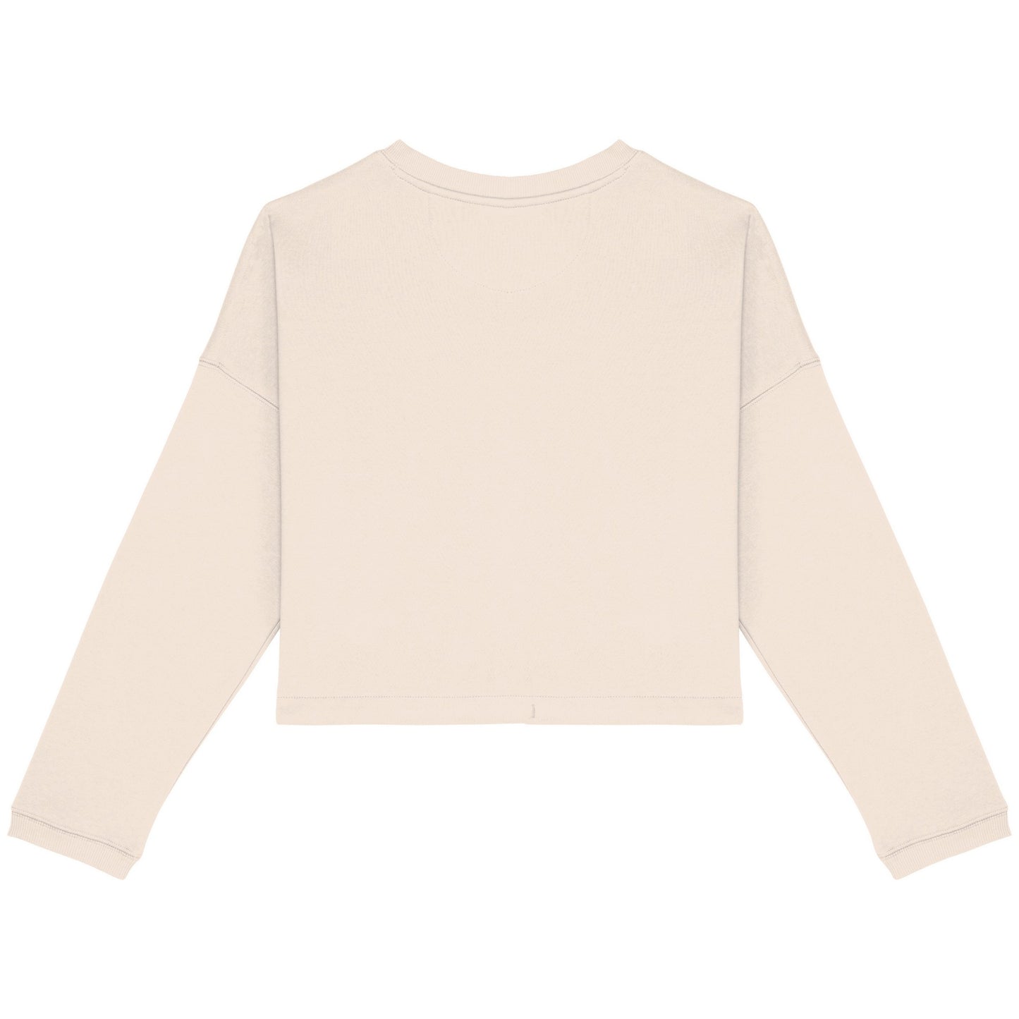 Ivory - Back - Native Spirit Womens-Ladies Oversized Crop Sweatshirt