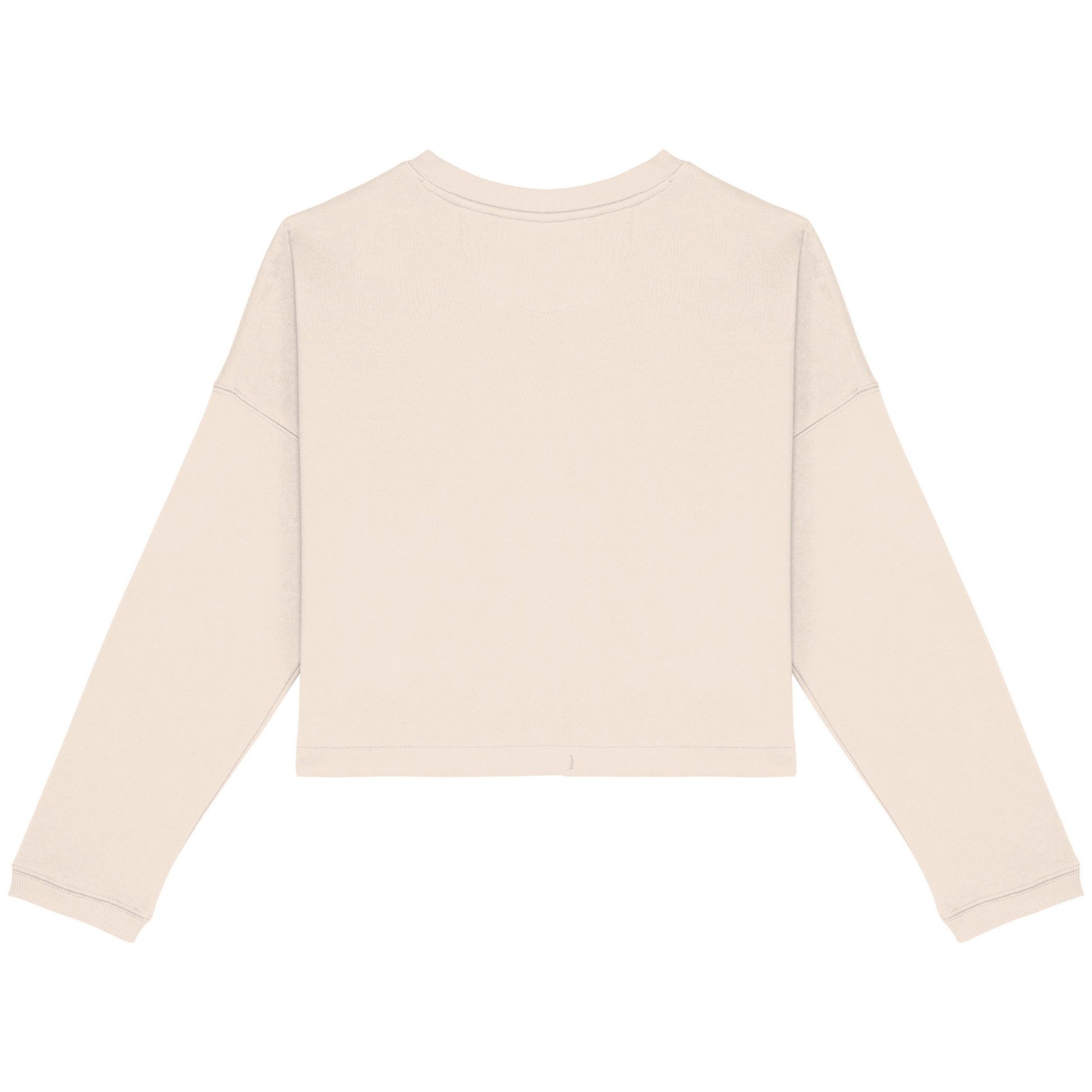 Ivory - Back - Native Spirit Womens-Ladies Oversized Crop Sweatshirt