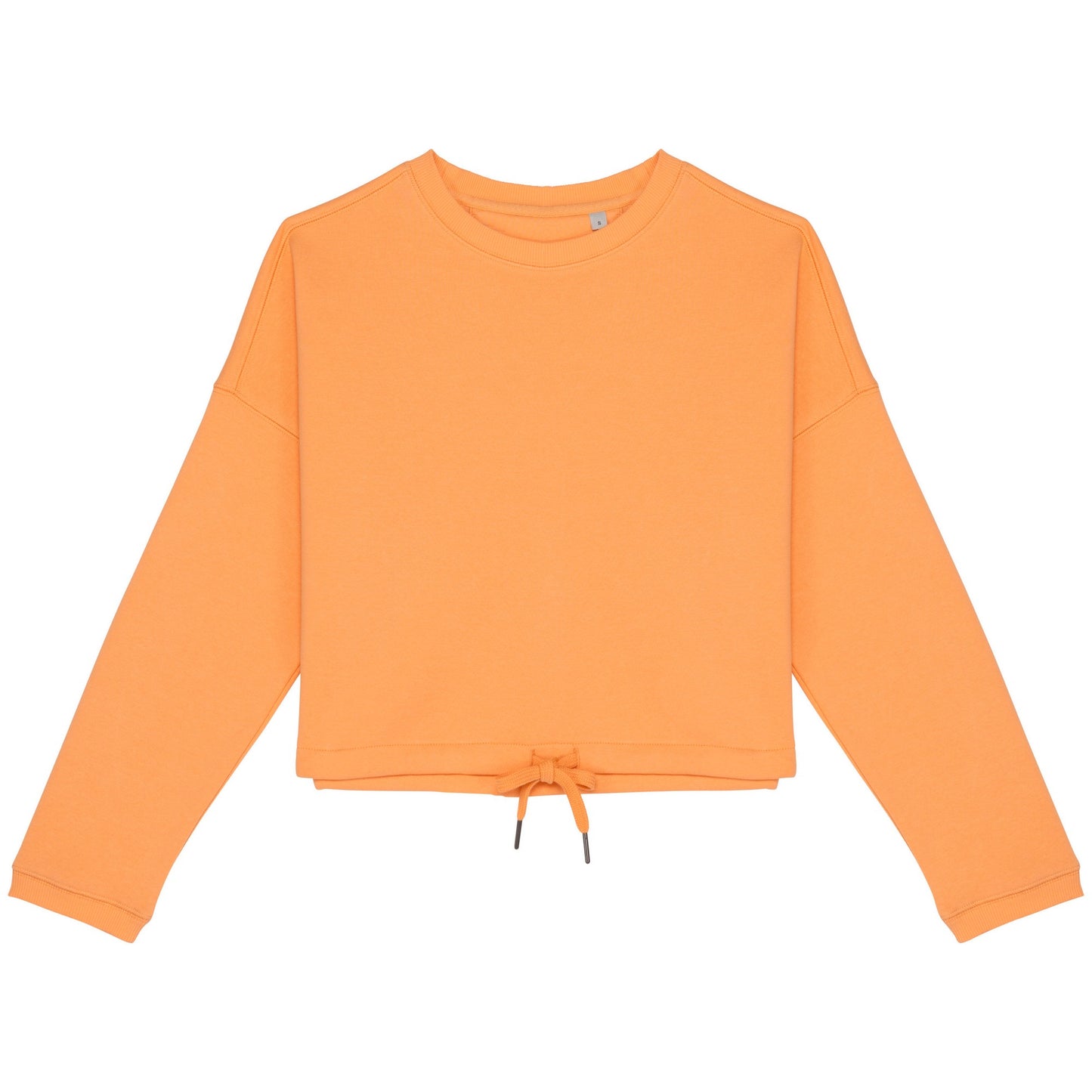 Apricot - Front - Native Spirit Womens-Ladies Oversized Crop Sweatshirt