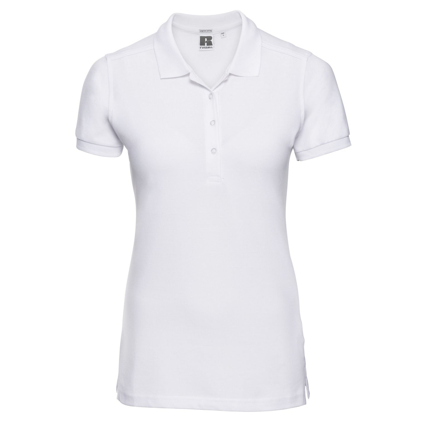 White - Front - Russell Womens-Ladies Pique Polo Shirt