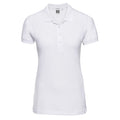 White - Front - Russell Womens-Ladies Pique Polo Shirt