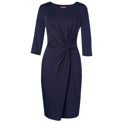 Navy - Front - Brook Taverner Womens-Ladies One Neptune Midi Dress