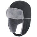 Black-Grey - Front - Result Winter Essentials Unisex Adult Ocean Trapper Hat