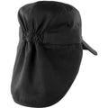 Black - Back - Result Headwear Unisex Adult Legionnaires Foldable Baseball Cap