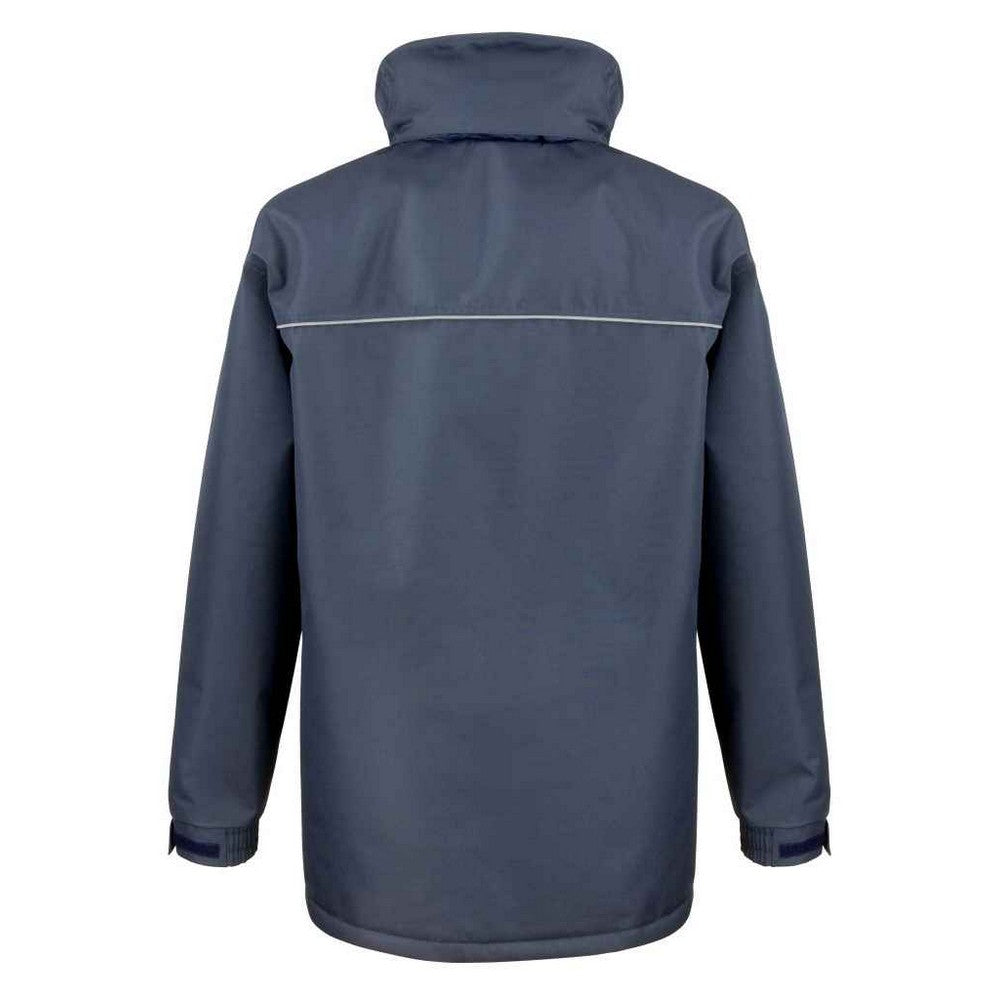 Navy - Back - WORK-GUARD by Result Mens Sabre Coat