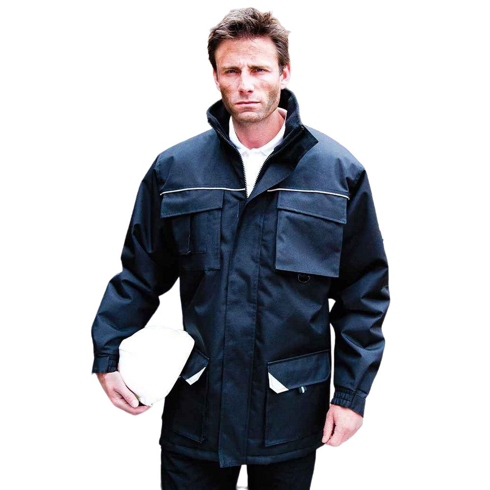 Navy - Side - WORK-GUARD By Result Mens Sabre Coat