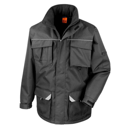 Black - Front - WORK-GUARD By Result Mens Sabre Coat