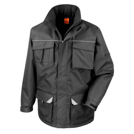 Black - Front - WORK-GUARD By Result Mens Sabre Coat
