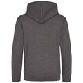 Charcoal - Back - AWDis Cool Childrens-Kids Plain Hoodie