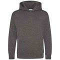 Charcoal - Front - AWDis Cool Childrens-Kids Plain Hoodie