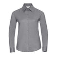 Silver - Front - Russell Collection Womens-Ladies Oxford Long-Sleeved Shirt