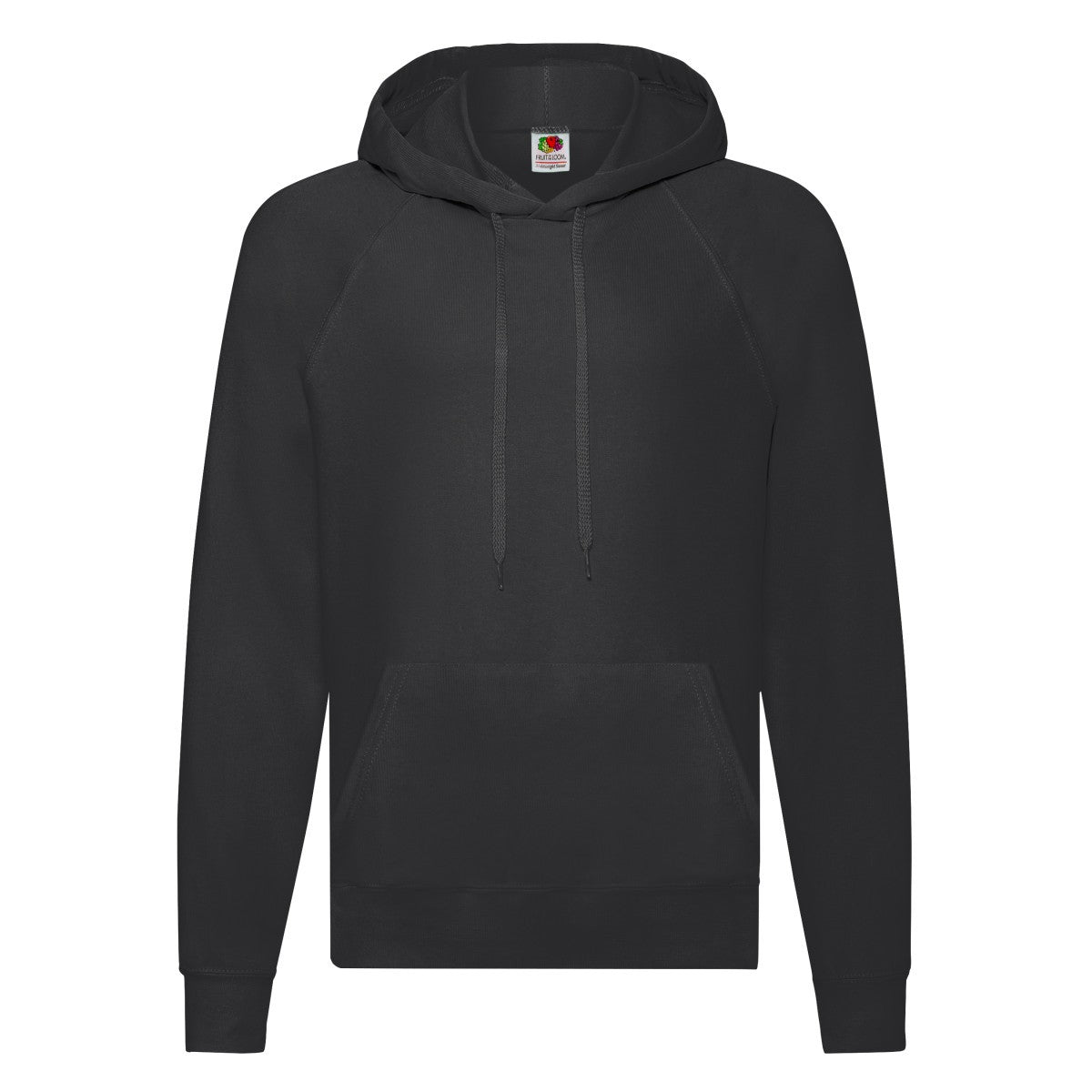 Black - Front - Fruit Of The Loom Unisex Adult Lightweight Hooded Sweatshirt