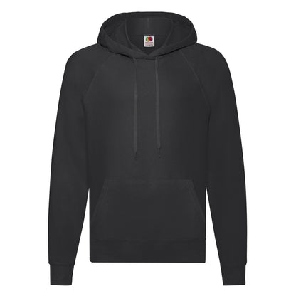 Black - Front - Fruit Of The Loom Unisex Adult Lightweight Hooded Sweatshirt