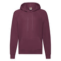 Burgundy - Front - Fruit of the Loom Unisex Adult Lightweight Hooded Sweatshirt