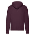 Burgundy - Back - Fruit of the Loom Unisex Adult Lightweight Hooded Sweatshirt