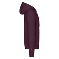 Burgundy - Side - Fruit of the Loom Unisex Adult Lightweight Hooded Sweatshirt