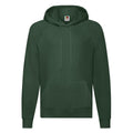 Bottle Green - Front - Fruit of the Loom Unisex Adult Lightweight Hooded Sweatshirt