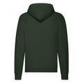 Bottle Green - Back - Fruit of the Loom Unisex Adult Lightweight Hooded Sweatshirt