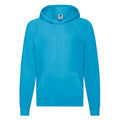 Azure - Front - Fruit of the Loom Unisex Adult Lightweight Hooded Sweatshirt