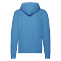 Azure - Back - Fruit of the Loom Unisex Adult Lightweight Hooded Sweatshirt