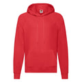 Red - Front - Fruit of the Loom Unisex Adult Lightweight Hooded Sweatshirt