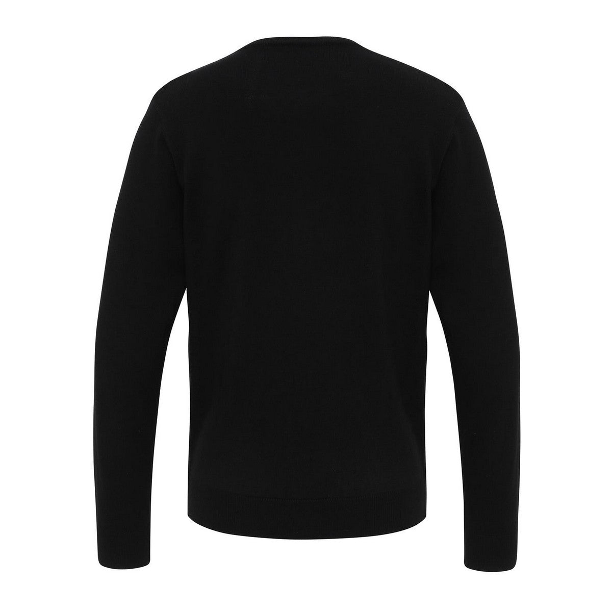 Black - Back - Premier Mens Essential Acrylic V Neck Sweatshirt