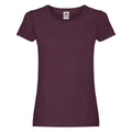 Burgundy - Front - Fruit of the Loom Womens-Ladies Original Lady Fit T-Shirt