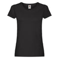 Black - Front - Fruit of the Loom Womens-Ladies Original Lady Fit T-Shirt