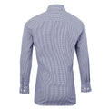 Navy-White - Back - Premier Mens Gingham Long-Sleeved Shirt