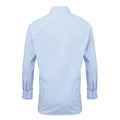 Light Blue-White - Back - Premier Mens Gingham Long-Sleeved Shirt