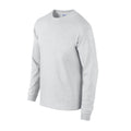 Ash - Side - Gildan Unisex Adult Ultra Plain Cotton Long-Sleeved T-Shirt