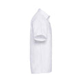 White - Side - Russell Collection Mens Poplin Easy-Care Shirt