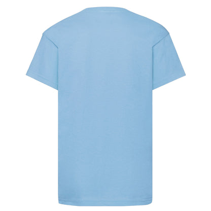 Sky Blue - Back - Fruit Of The Loom Childrens-Kids Original T-Shirt