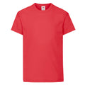 Red - Front - Fruit of the Loom Childrens-Kids Original T-Shirt