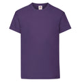 Purple - Front - Fruit of the Loom Childrens-Kids Original T-Shirt
